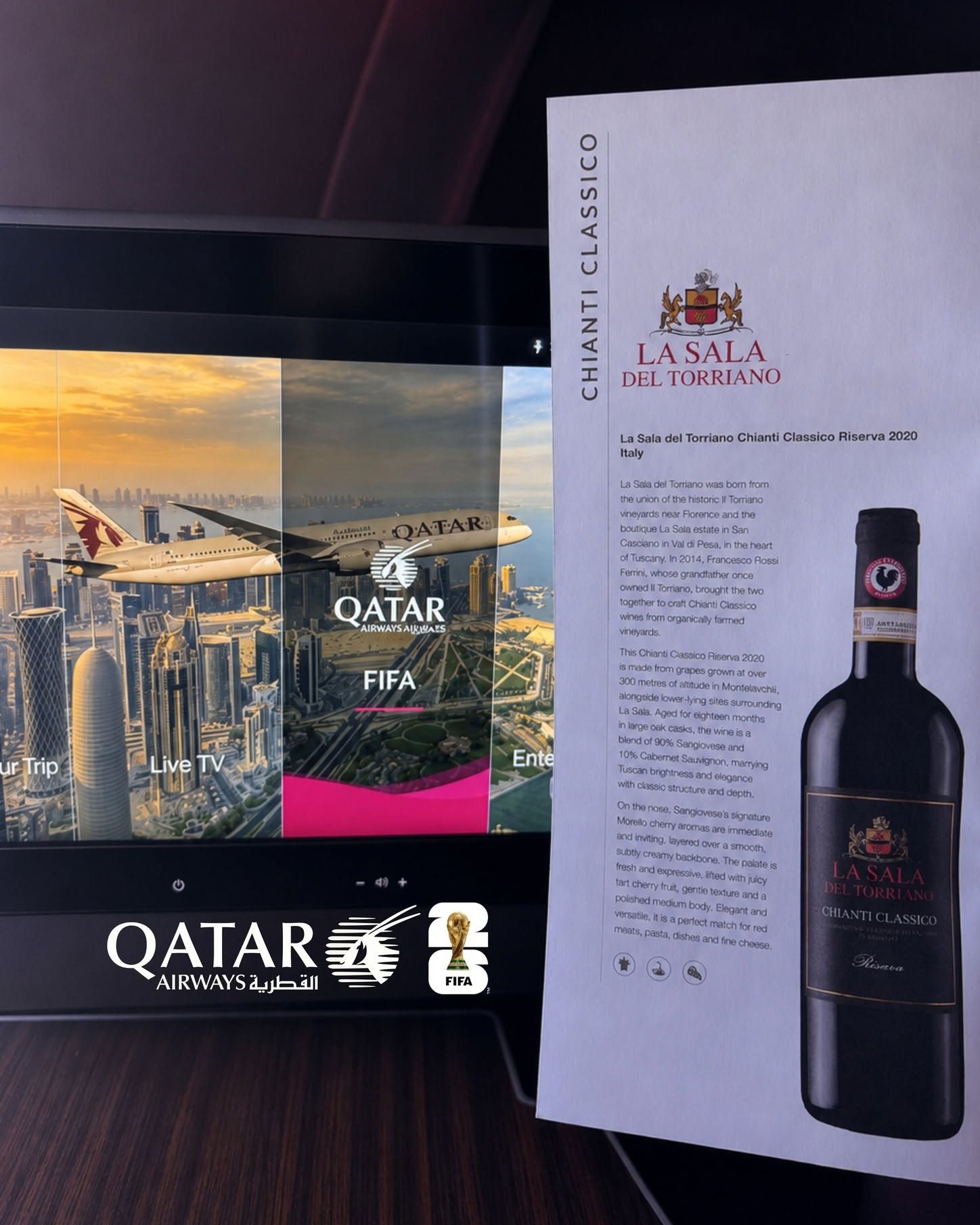 Il Chianti Classico Riserva vola in alta quota con Qatar Airways